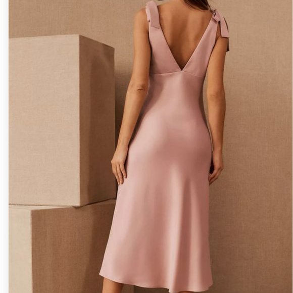 BHLDN Hudson Satin Charmeuse Dress in Dusty Rose (Never worn) - Picture 3 of 4